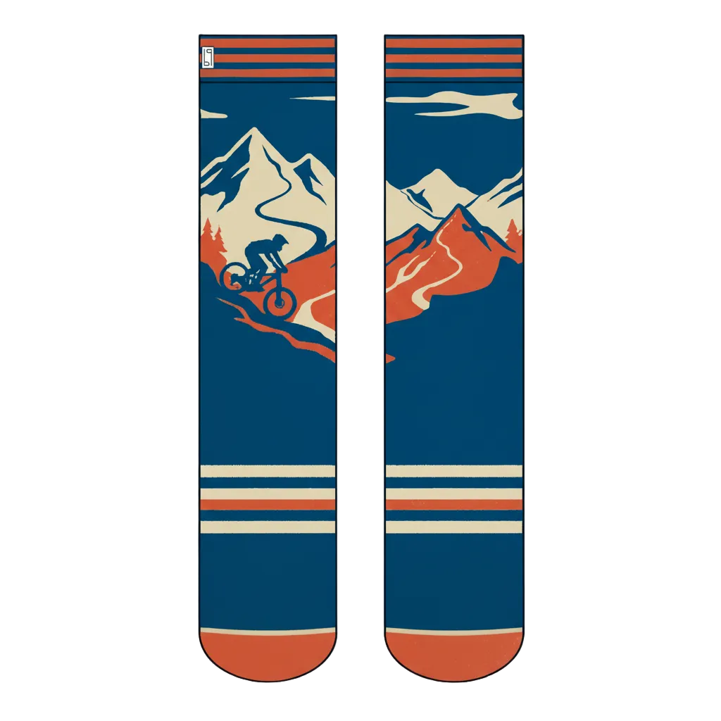 socken mountainbike motiv Biker Socken Downhill – Premium MTB Socken