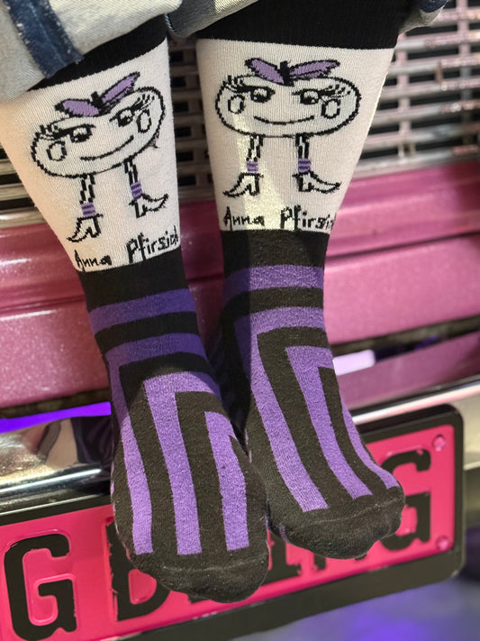 Anna Pfirsich pepelotte Socken – Freches Swiss Design