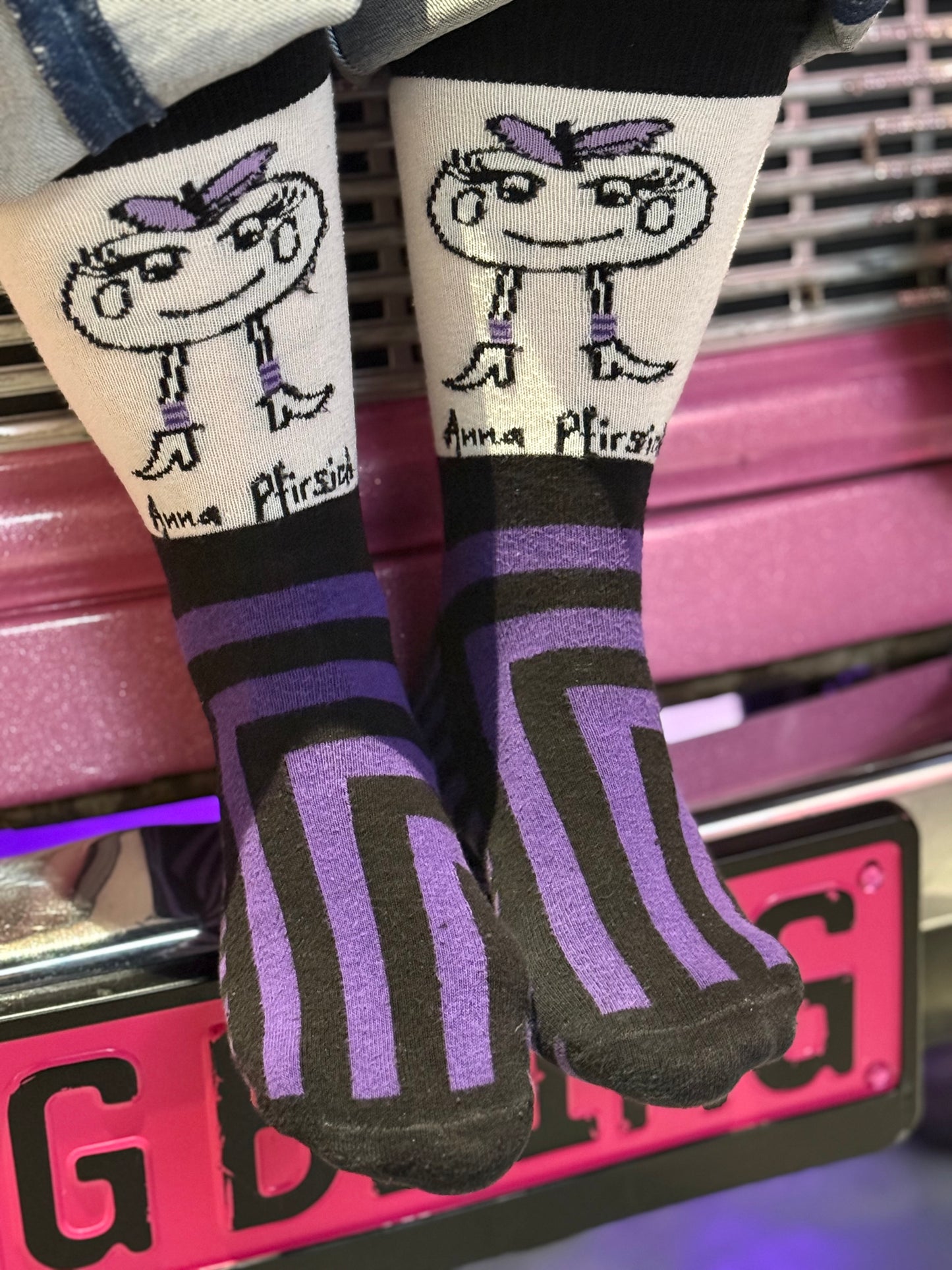 Anna Pfirsich pepelotte Socken – Freches Swiss Design