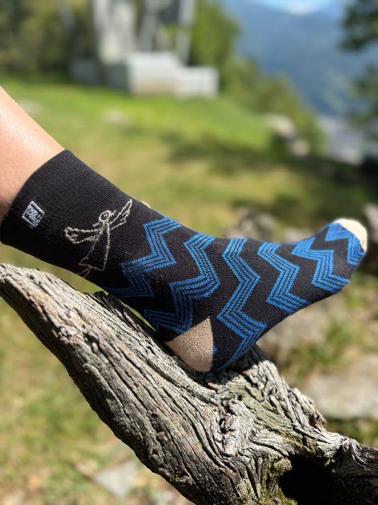Schutzengel pepelotte Socken – Swiss Design mit Symbolkraft
