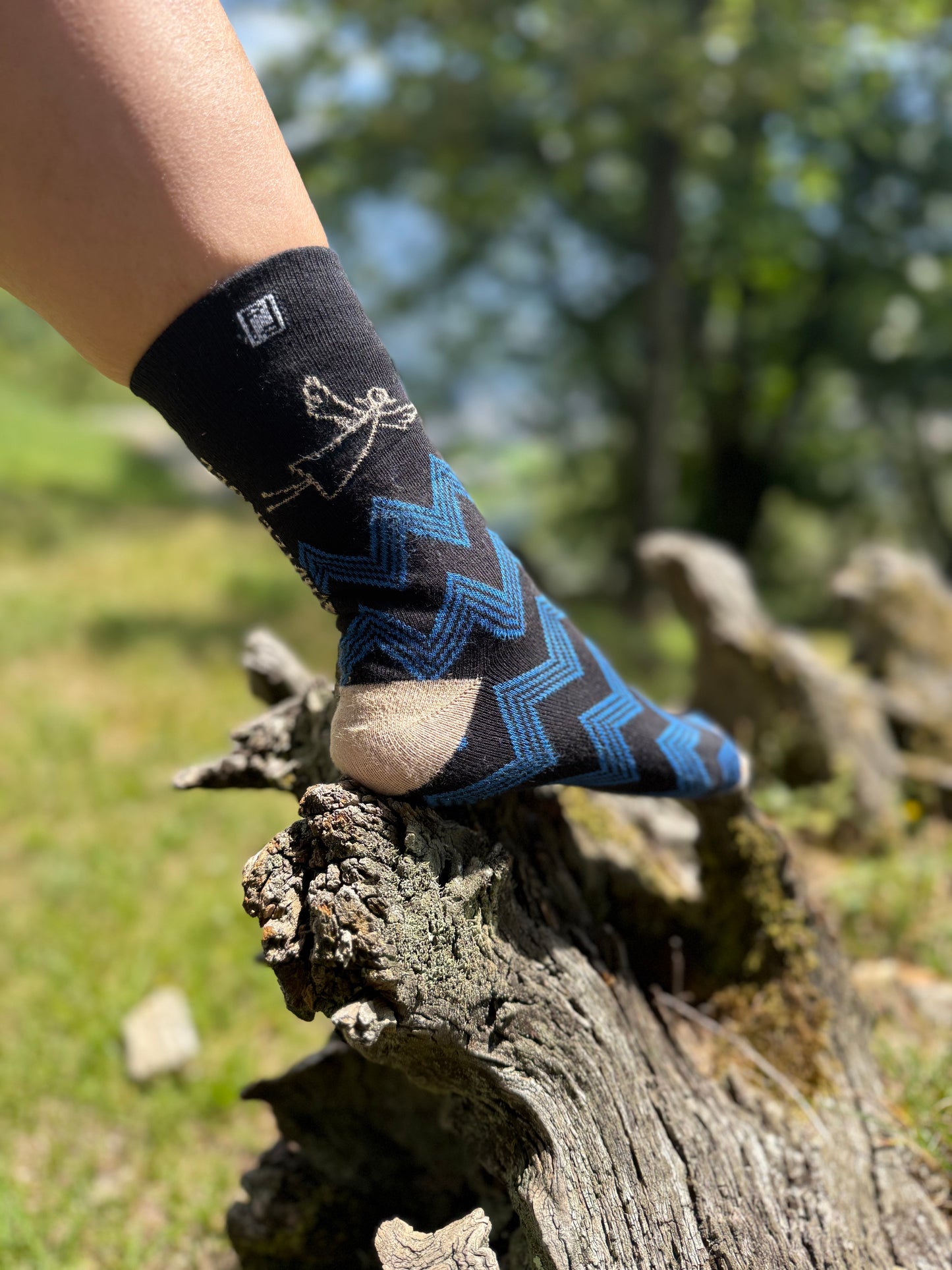 Schutzengel pepelotte Socken – Swiss Design mit Symbolkraft